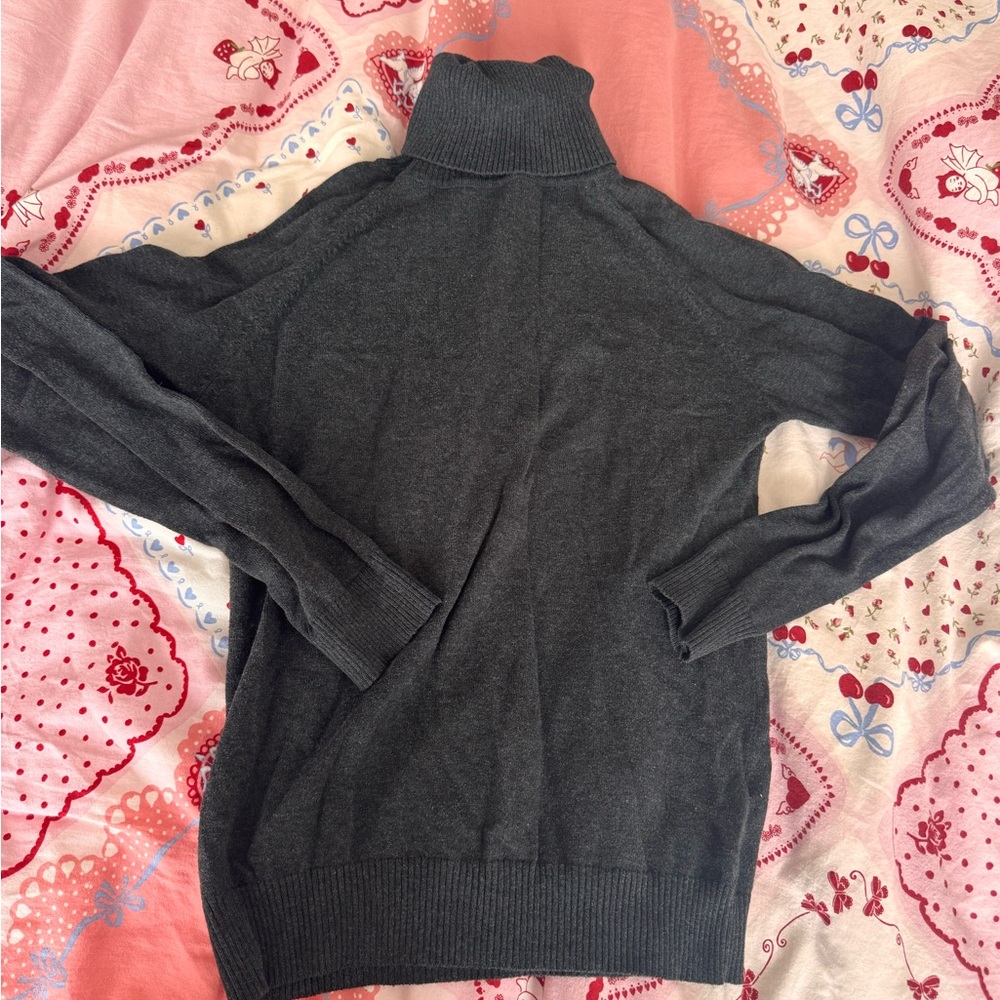 Charcoal Turtleneck Sweater